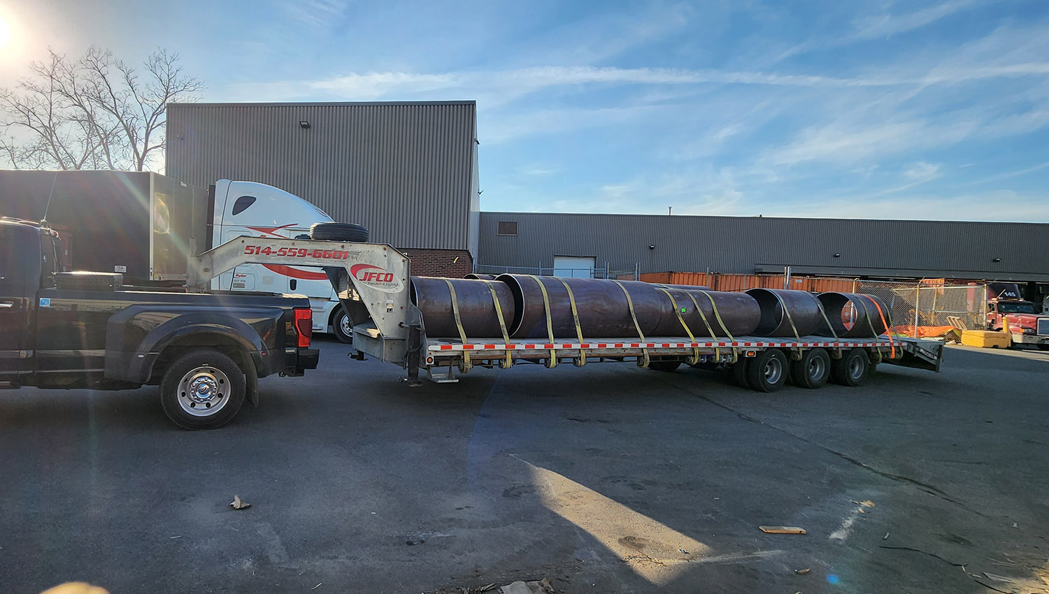 Transport de matériaux par JFCO